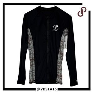 North Shore Surf Shop Women's Delmar Long Sleeve Rash Guard Black Size Large NWT